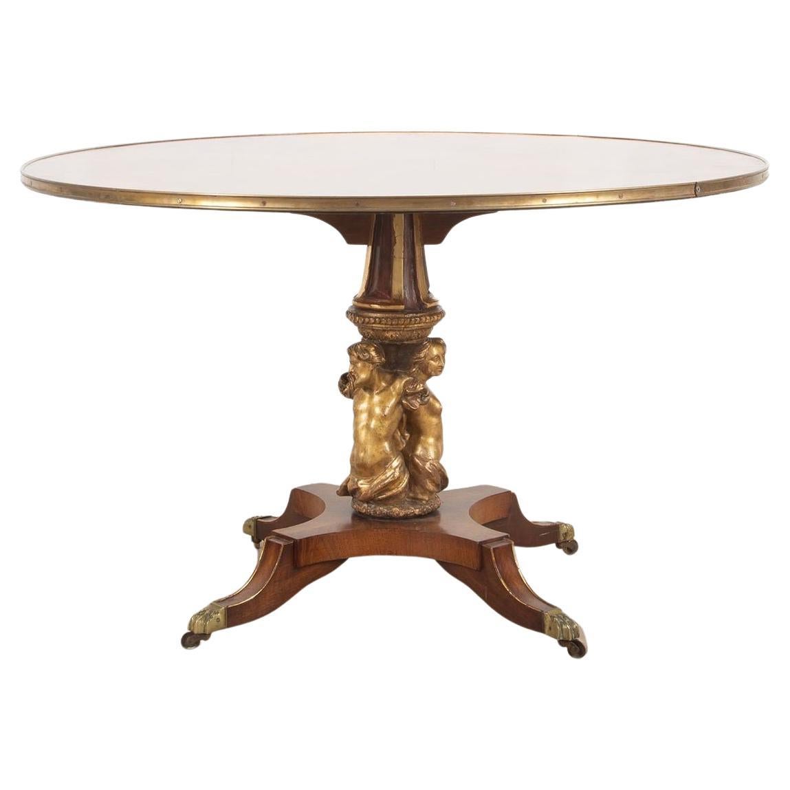 20th Century English Regency Style Tilt Top Table For Sale
