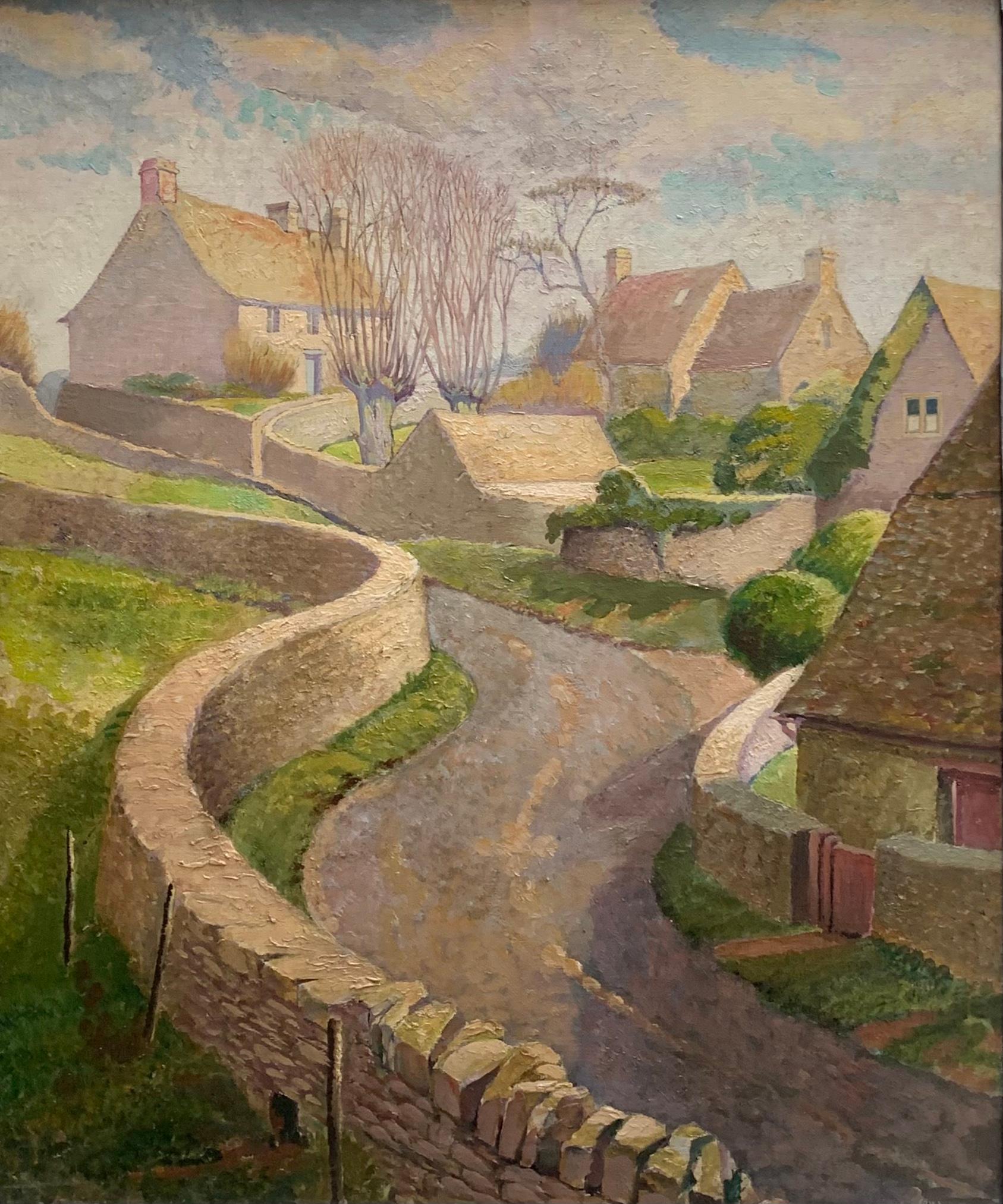 Figurative Painting de 20th Century English School - Bajo Chedworth