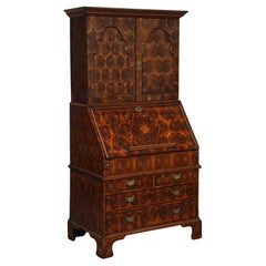 20th Century English Secretaire with Oyster Veneer