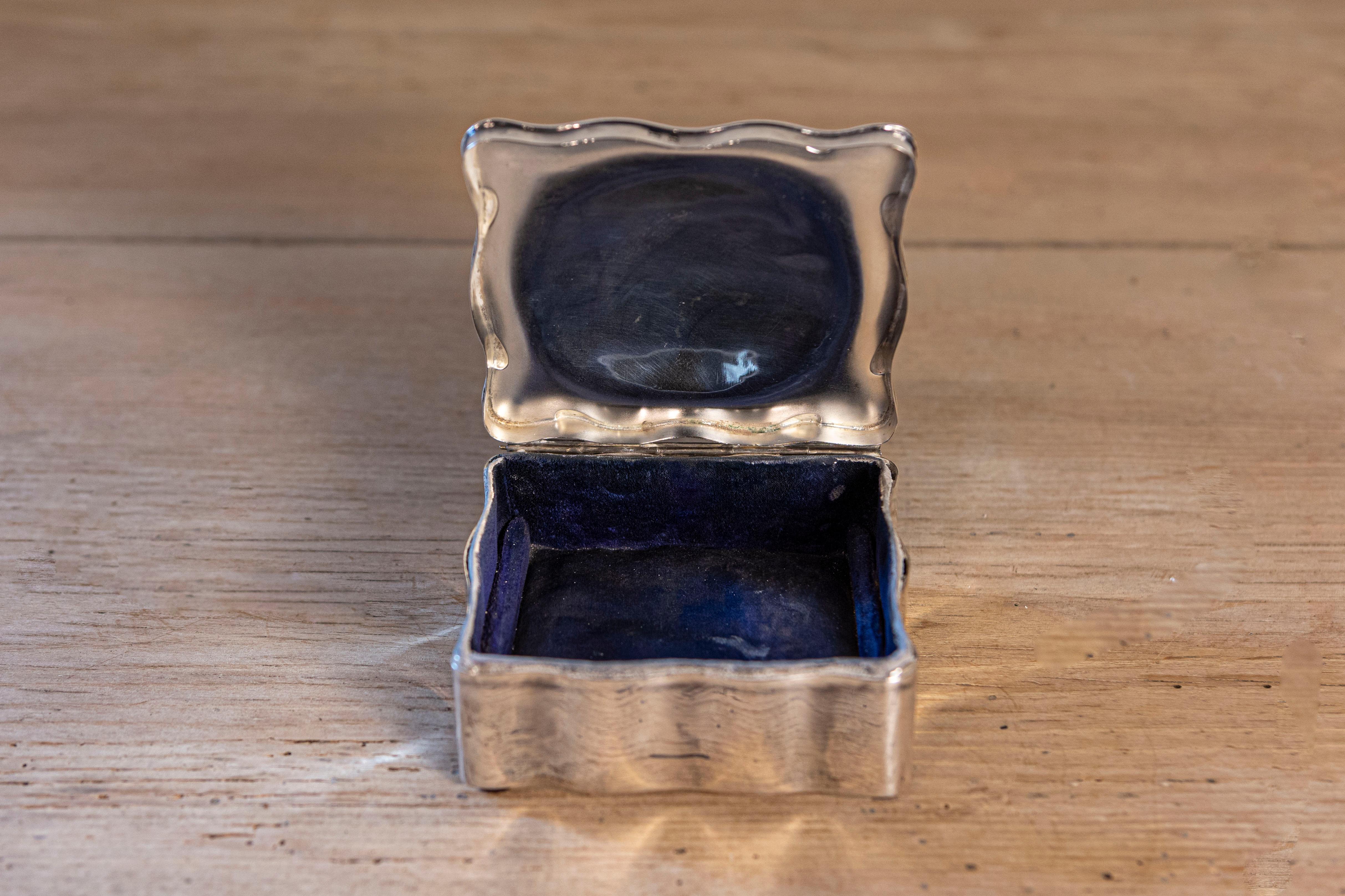 Sterling Silver 20th Century English Silver Jewelry Box