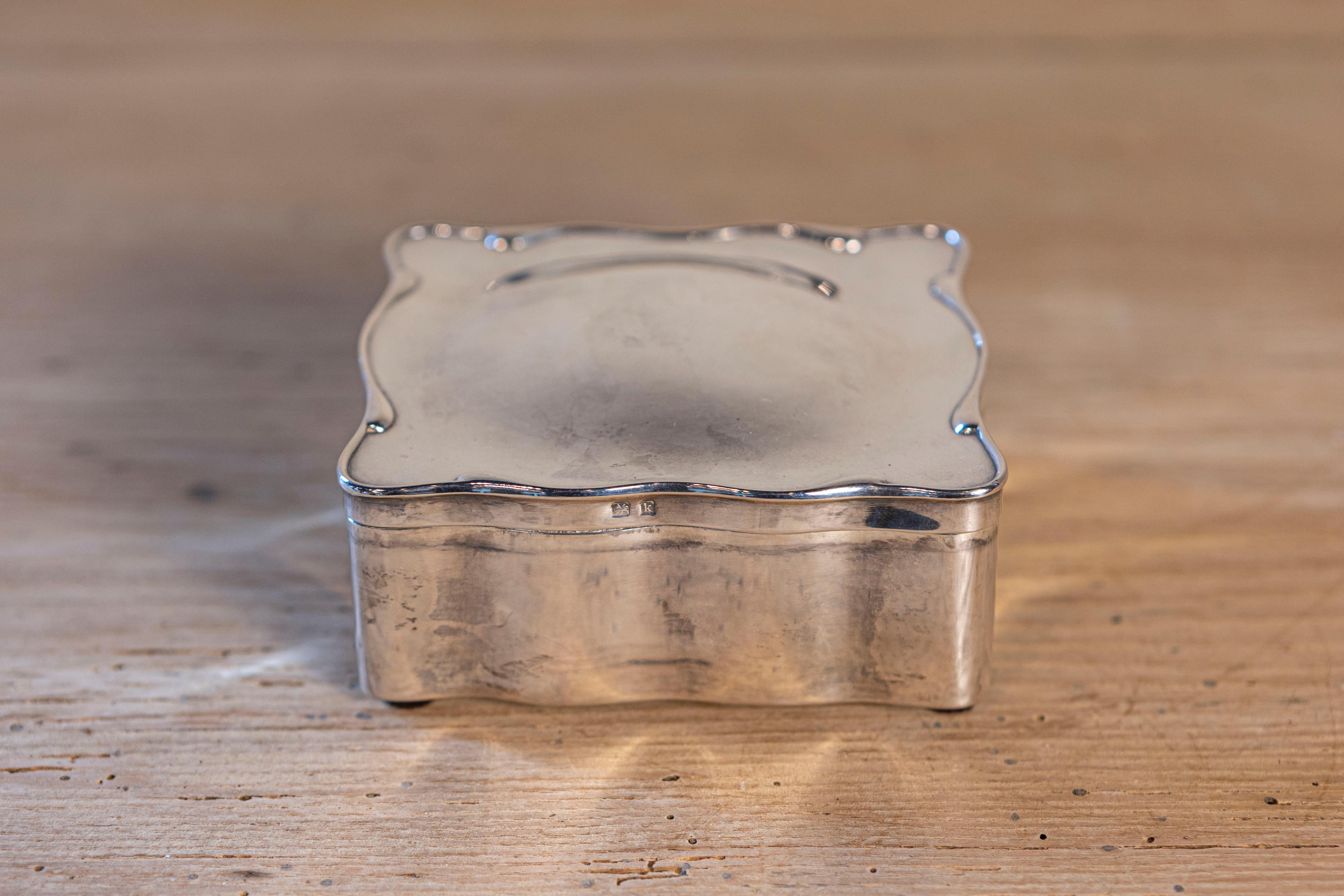 20th Century English Silver Jewelry Box 1