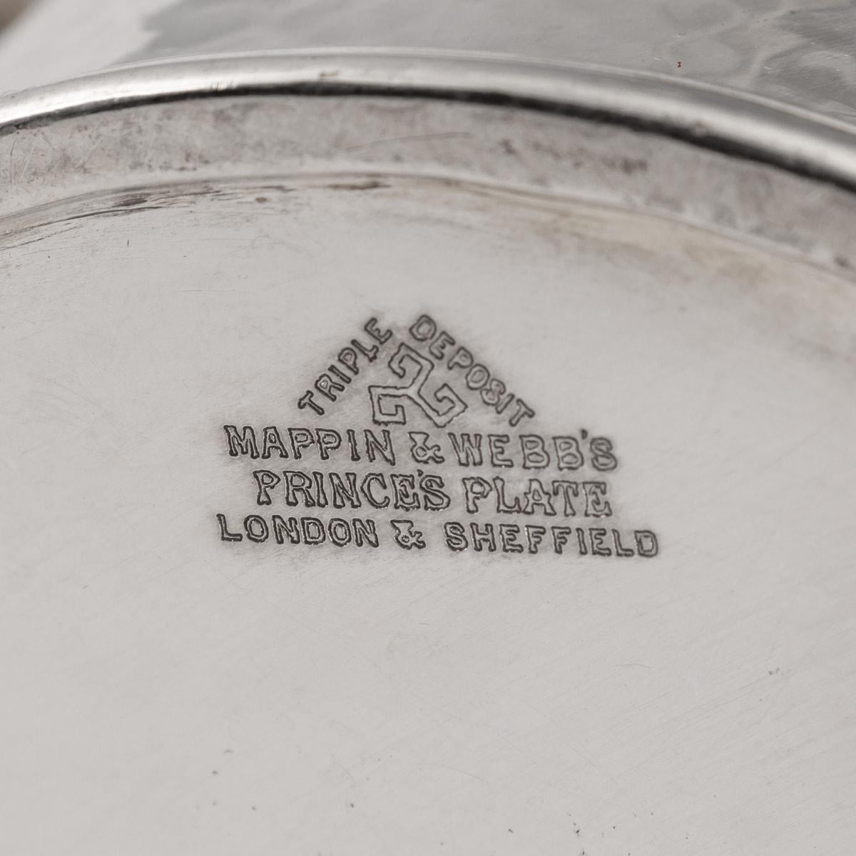 Porte-bouteilles en métal argenté anglais du 20ème siècle par Mappin & Webb, vers 1930 en vente 5