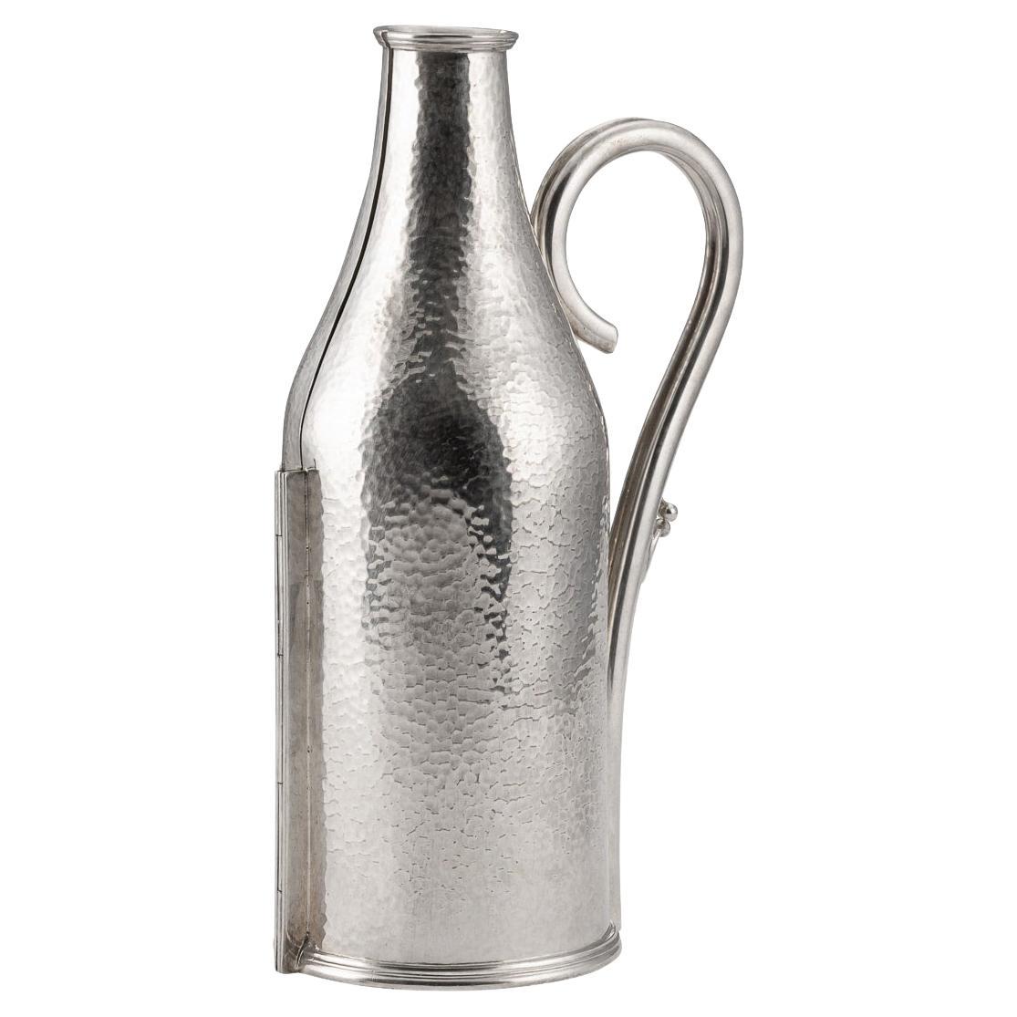 Porte-bouteilles en métal argenté anglais du 20ème siècle par Mappin & Webb, vers 1930