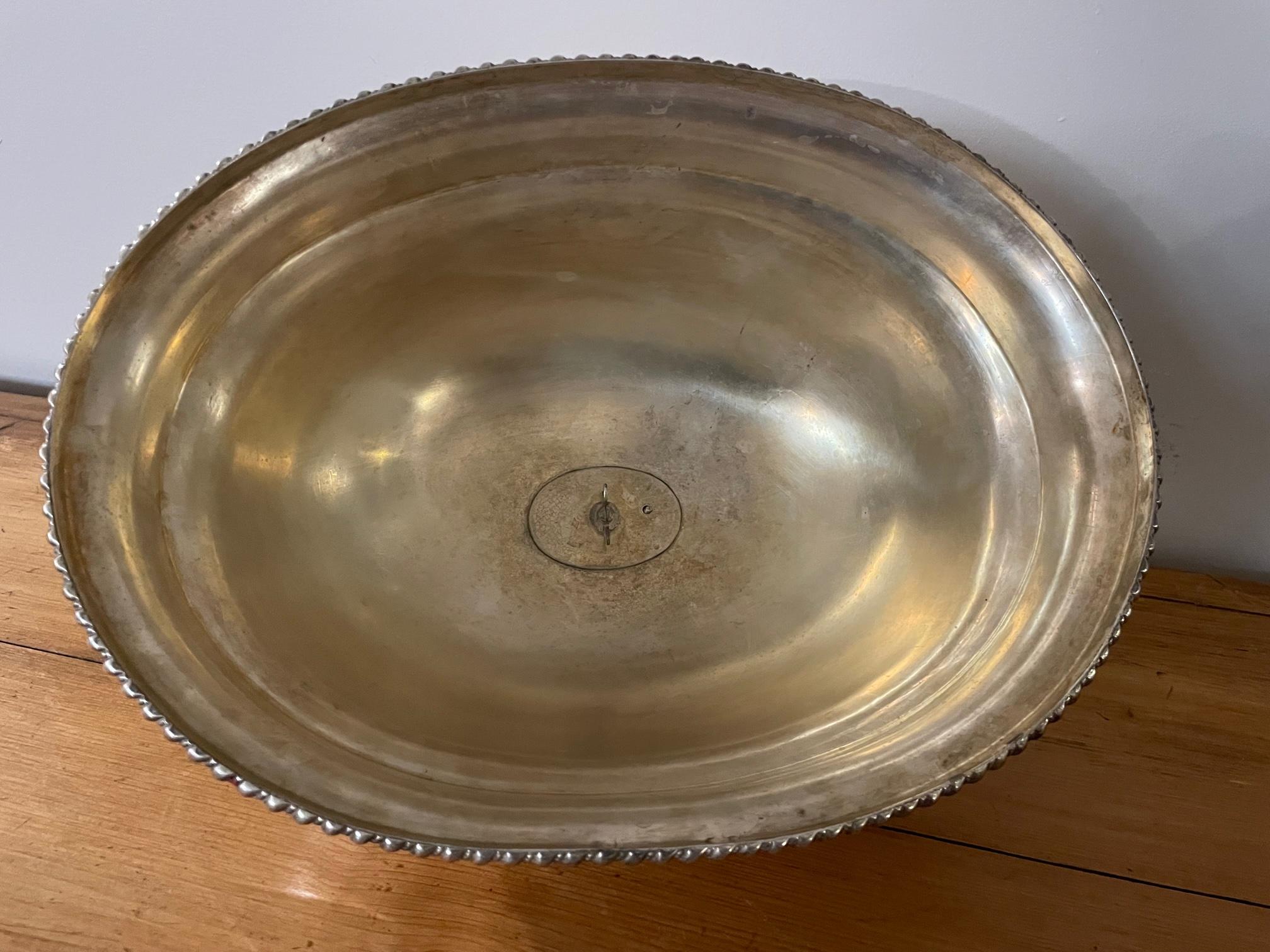 20th century English Silver plate Dish Bell, 1950s For Sale 1