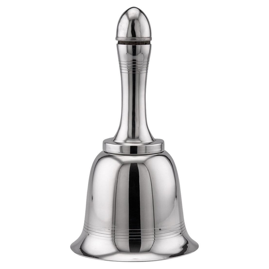 20th Century English Silver Plated "Bell-Form" Cocktail Shaker, Asprey, c.1930