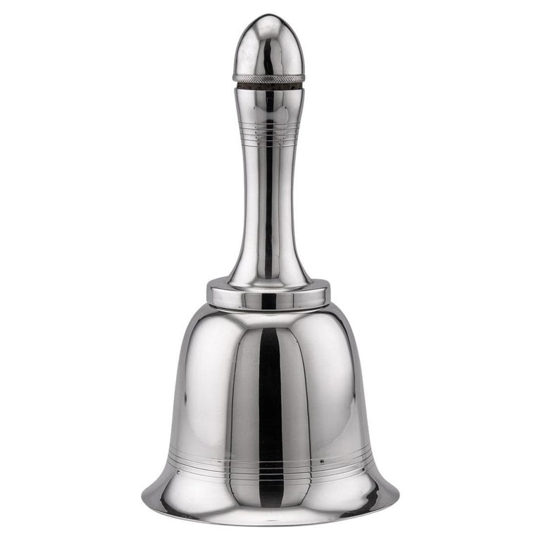 20th Century English Silver Plated "Bell-Form" Cocktail Shaker, Asprey, c.1930