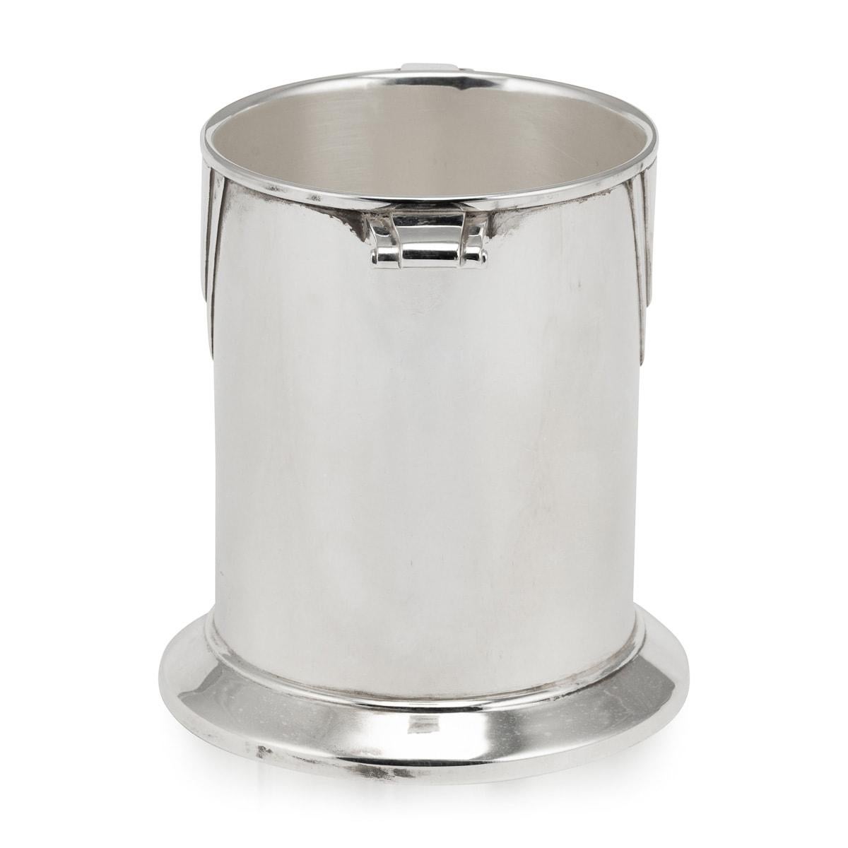 Art Deco 20th Century English Silver Plated Bottle Holder For Sale