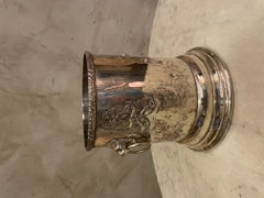 20th Century, English Silver Plated Lions's Head Handle Champagne Bucket