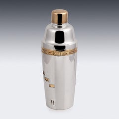 20th Century English Silver Plated "Recipe" Cocktail Shaker c.1930