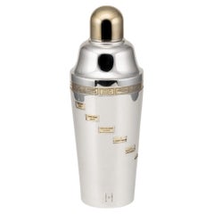Vintage 20th Century English Silver Plated "Recipe" Cocktail Shaker, Finnigan's c.1930