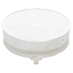 20th Century English Silver Round Footed Plateau / Dessert Stand