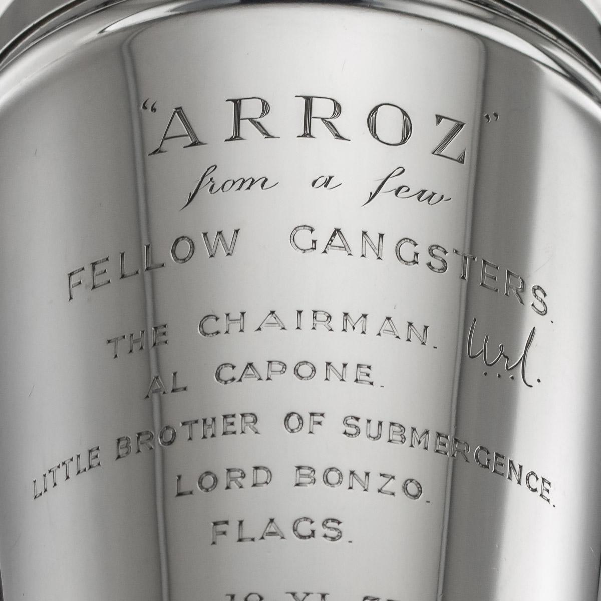 20th Century English Solid Silver 'Al Capone' Cocktail Shaker, Harrods, c. 1931 2