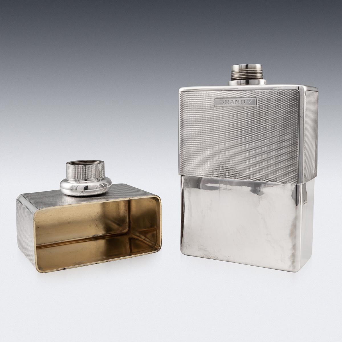 20th Century English Solid Silver Cased Perfume Bottles, London, c.1922 5