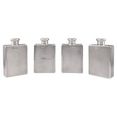 20th Century English Solid Silver Cased Perfume Bottles, London, c.1922