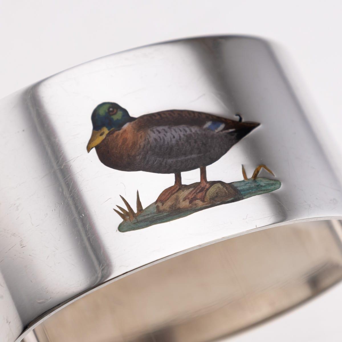 20th Century English Solid Silver Cased Set Of Four Napkin Rings, Chester c.1928 For Sale 5