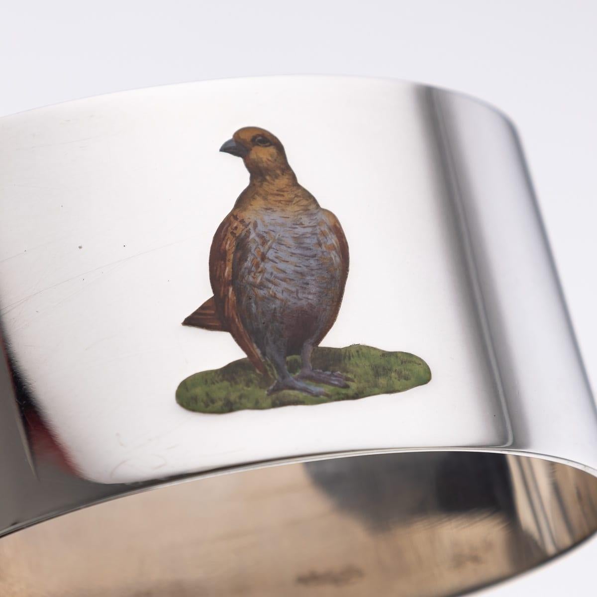 20th Century English Solid Silver Cased Set Of Four Napkin Rings, Chester c.1928 For Sale 6