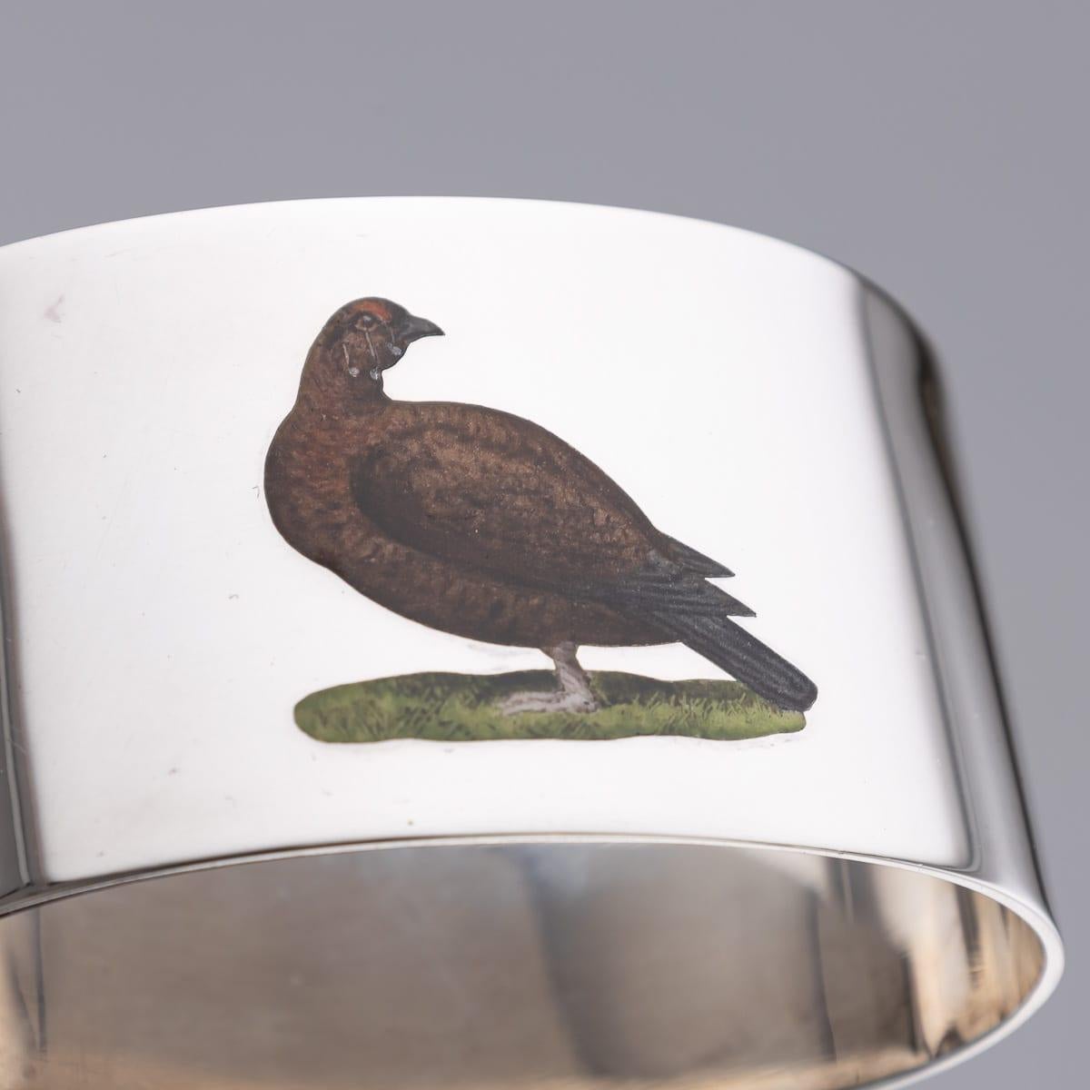 20th Century English Solid Silver Cased Set Of Four Napkin Rings, Chester c.1928 For Sale 7