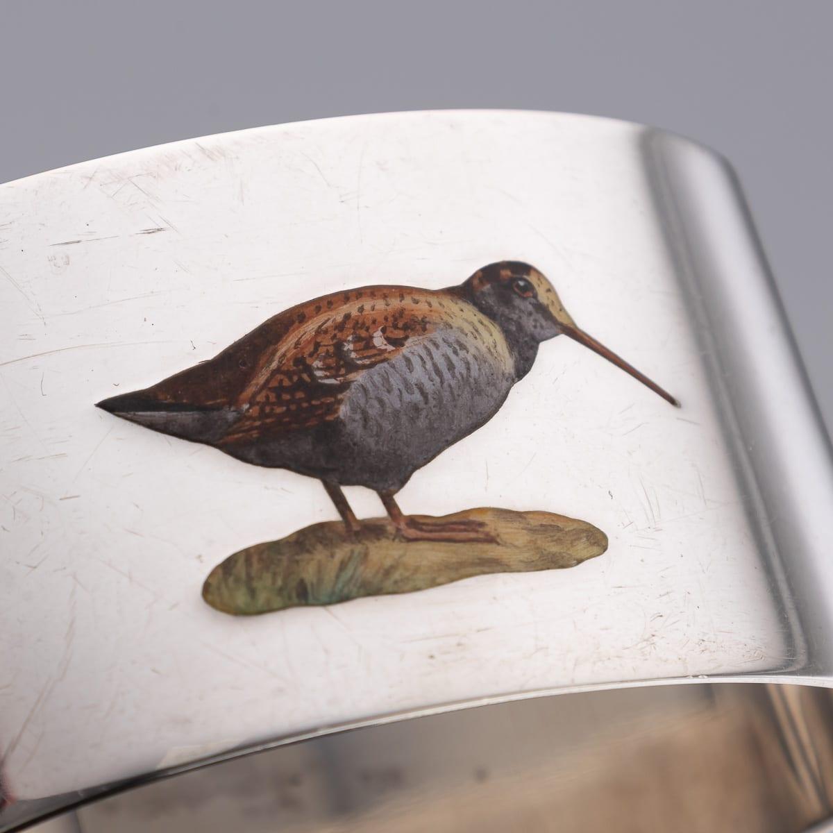 20th Century English Solid Silver Cased Set Of Four Napkin Rings, Chester c.1928 For Sale 8
