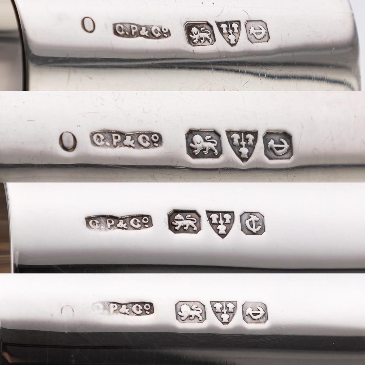 20th Century English Solid Silver Cased Set Of Four Napkin Rings, Chester c.1928 For Sale 9