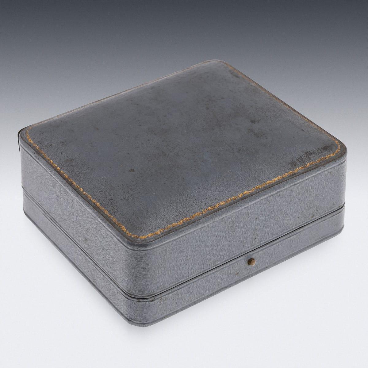 British 20th Century English Solid Silver Cased Set Of Four Napkin Rings, Chester c.1928 For Sale