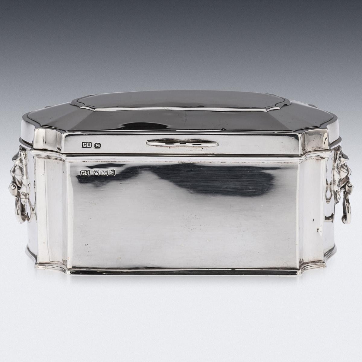 Antique early 20th Century English solid silver casket. it is a blank canvas in that he interior is completely unlined but for some faint traces of the original gilding to help protect the original contents. it would comfortably hold a great