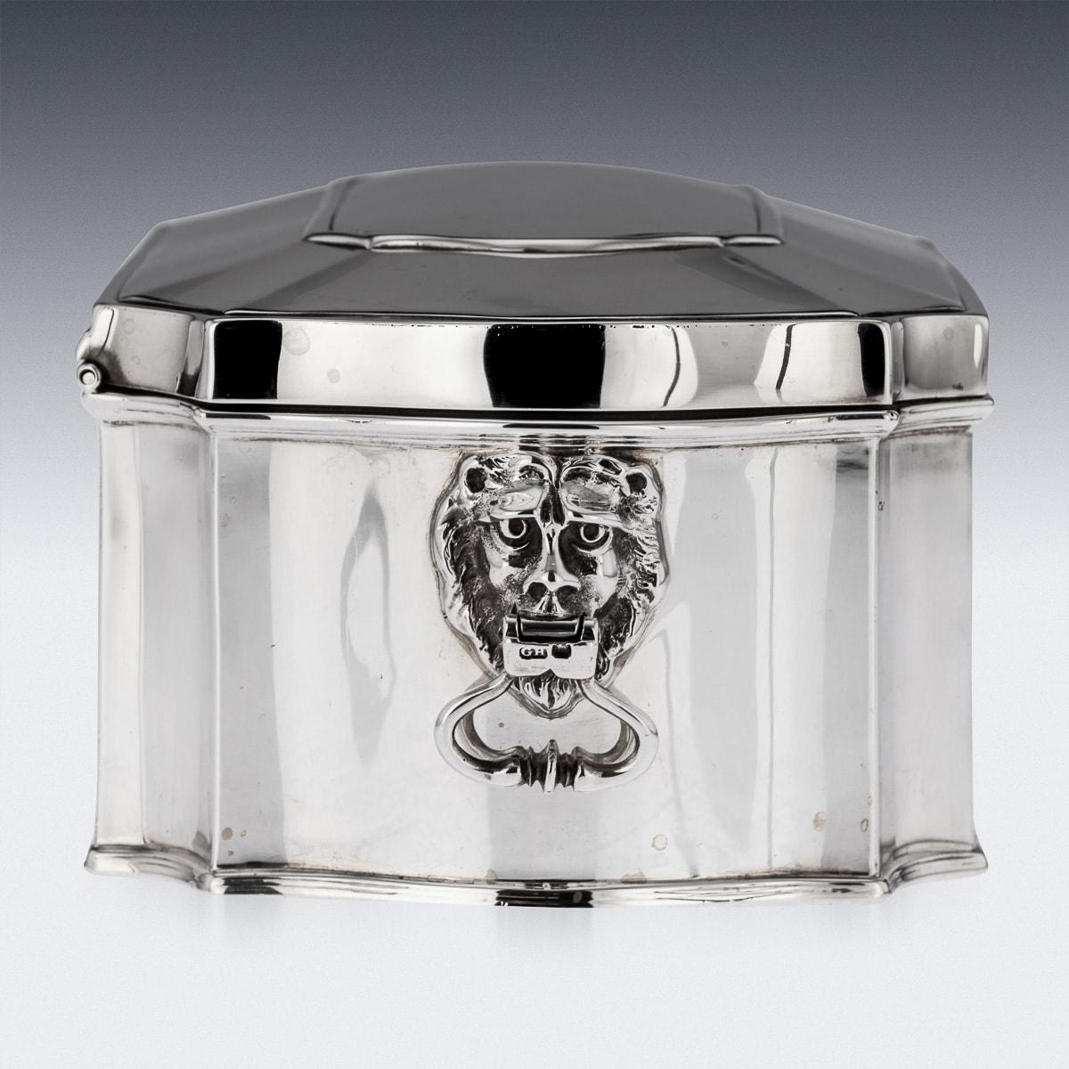 20th Century English Solid Silver Casket, Sheffield, c.1915 For Sale 1