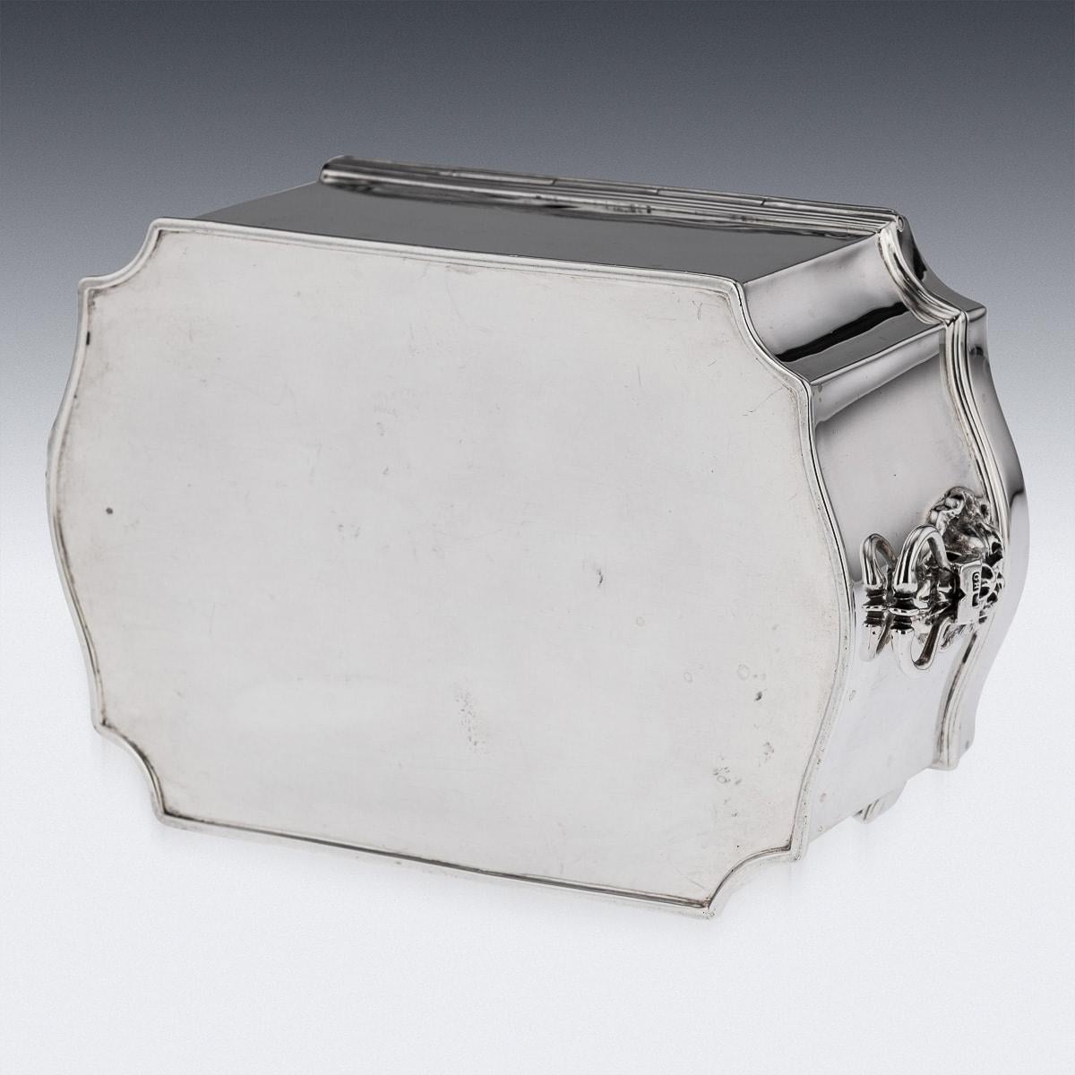20th Century English Solid Silver Casket, Sheffield, c.1915 For Sale 3