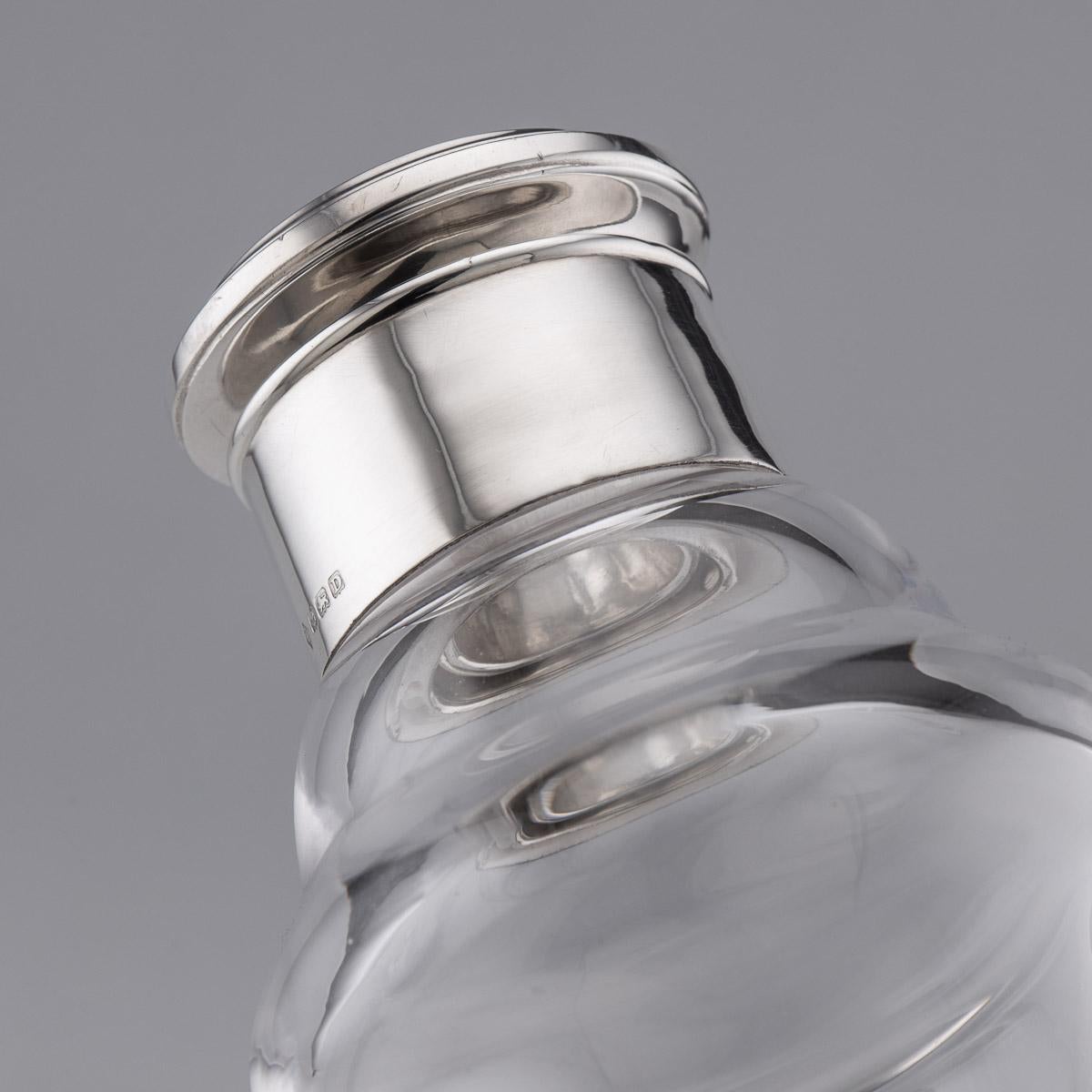 20th Century English Solid Silver & Glass Cocktail Shaker, c.1928 2