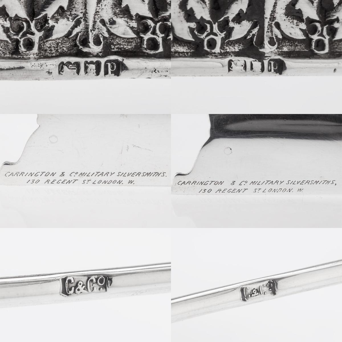20th Century English Solid Silver Music Sheet Stands, Carrington & Co, c.1910 For Sale 12