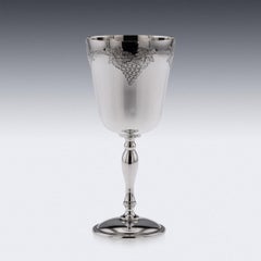 Set von 6 englischen Weinkelchen aus massivem Silber des 20. Jahrhunderts, Birmingham, ca. 1968