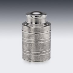 20th Century English Solid Silver Travel Cocktail Shaker