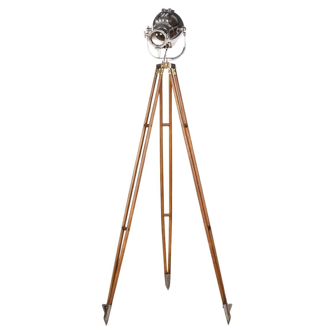 20th Century, English, "Strand Electric" Theatre Lamp on a Tripod Stand