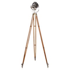 Vintage 20th Century, English, "Strand Electric" Theatre Lamp on a Tripod Stand