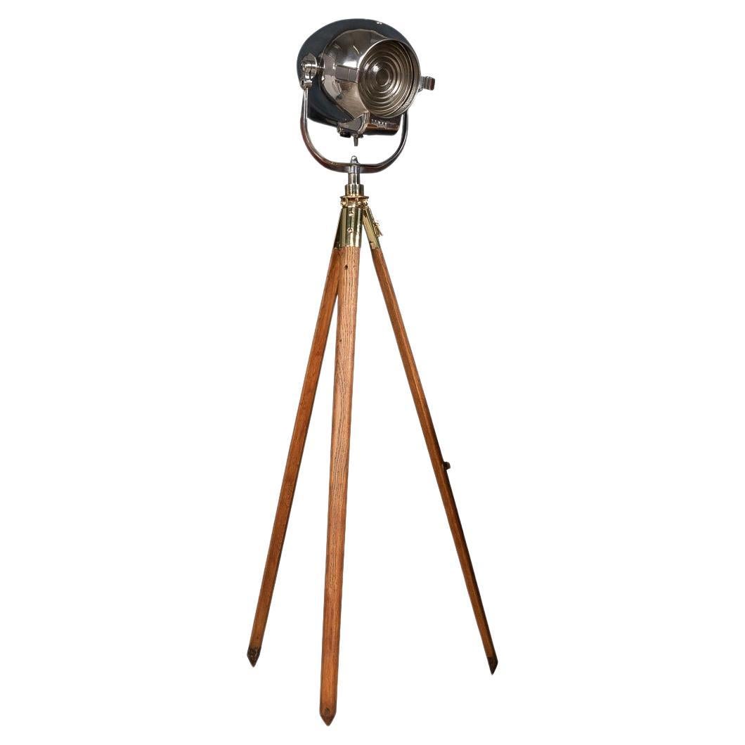 20th Century English "Strand Electric" Theatre Lamp on a Tripod Stand For Sale