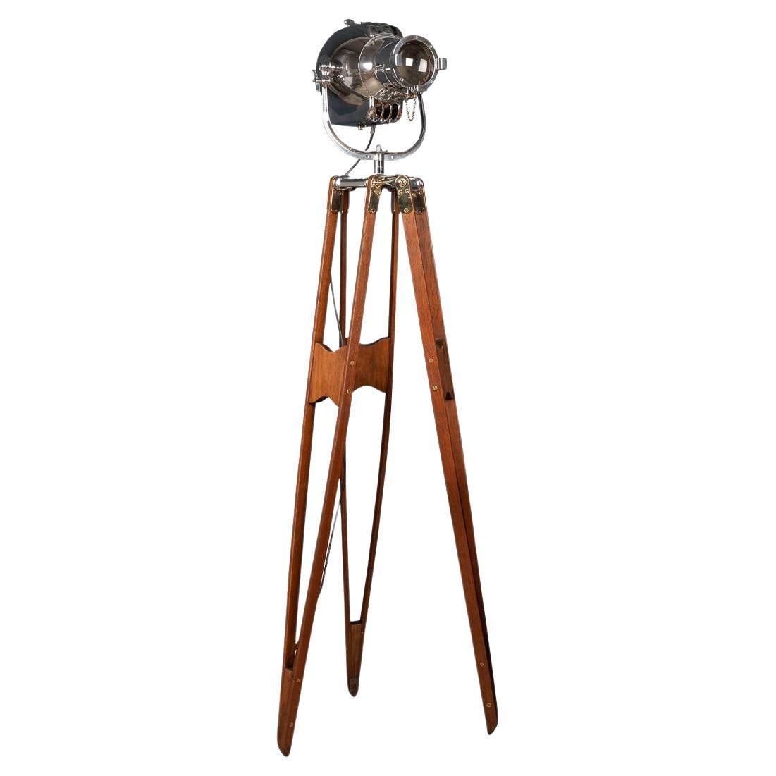 20th Century English "Strand Electric" Theatre Lamp on a Tripod Stand