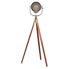 Vintage 20th Century English "Strand Electric" Theatre Lamp on a Tripod Stand