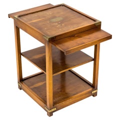 20th Century, English Style Side Table, Veneered Yew Wood