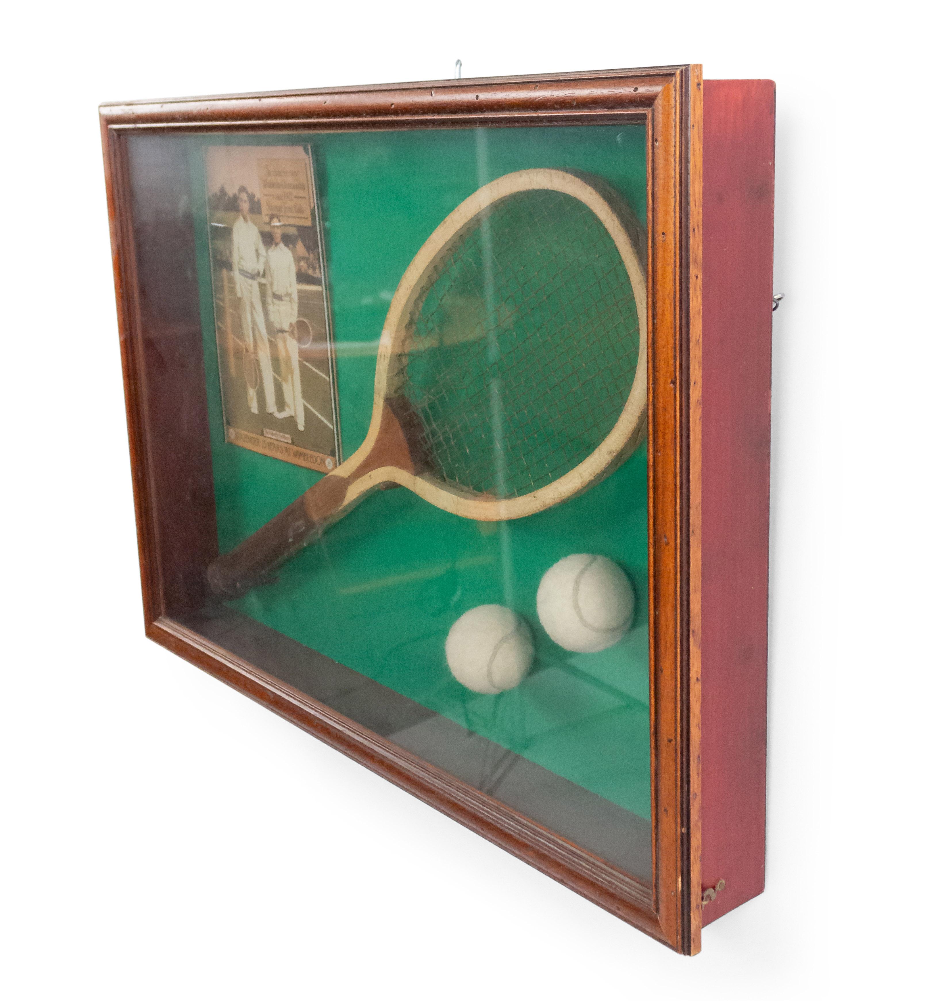 Country 20th Century English Tennis Display Case Wall Plaque For Sale