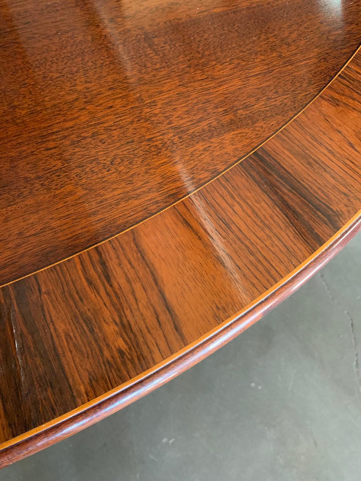 20th Century English Tilt-Top Round Pedestal Dining Table 4