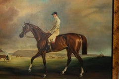 20th Century English Victorian Jockey Painting Framed