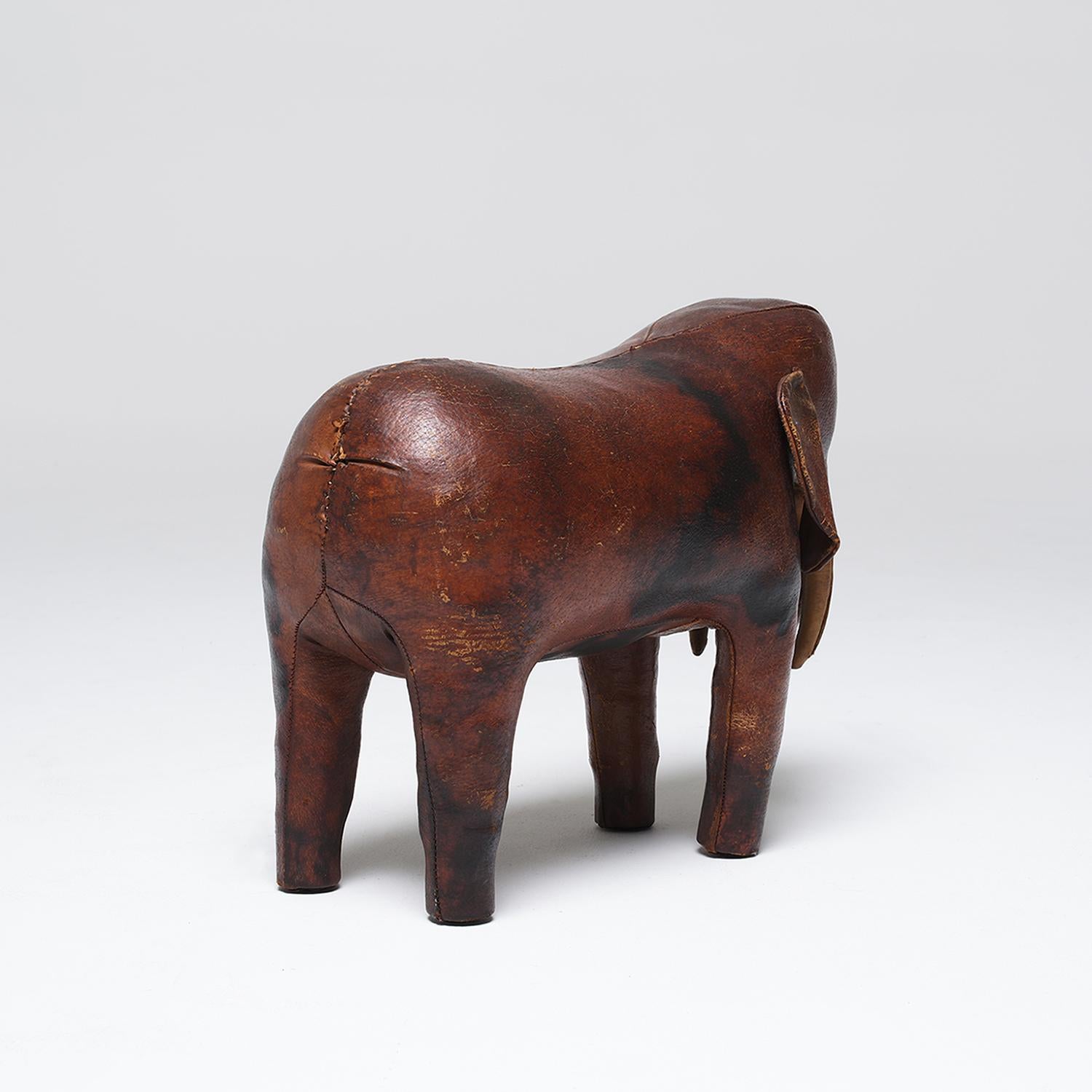 20th Century English Vintage Elephant Footstool by Dimitri Omersa For Sale 4