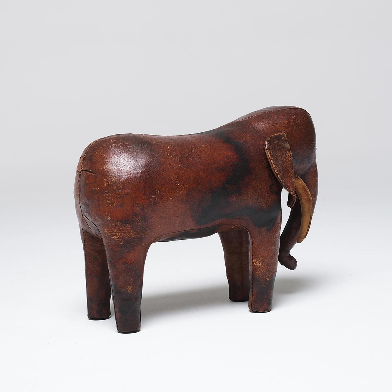 20th Century English Vintage Elephant Footstool by Dimitri Omersa For Sale 5