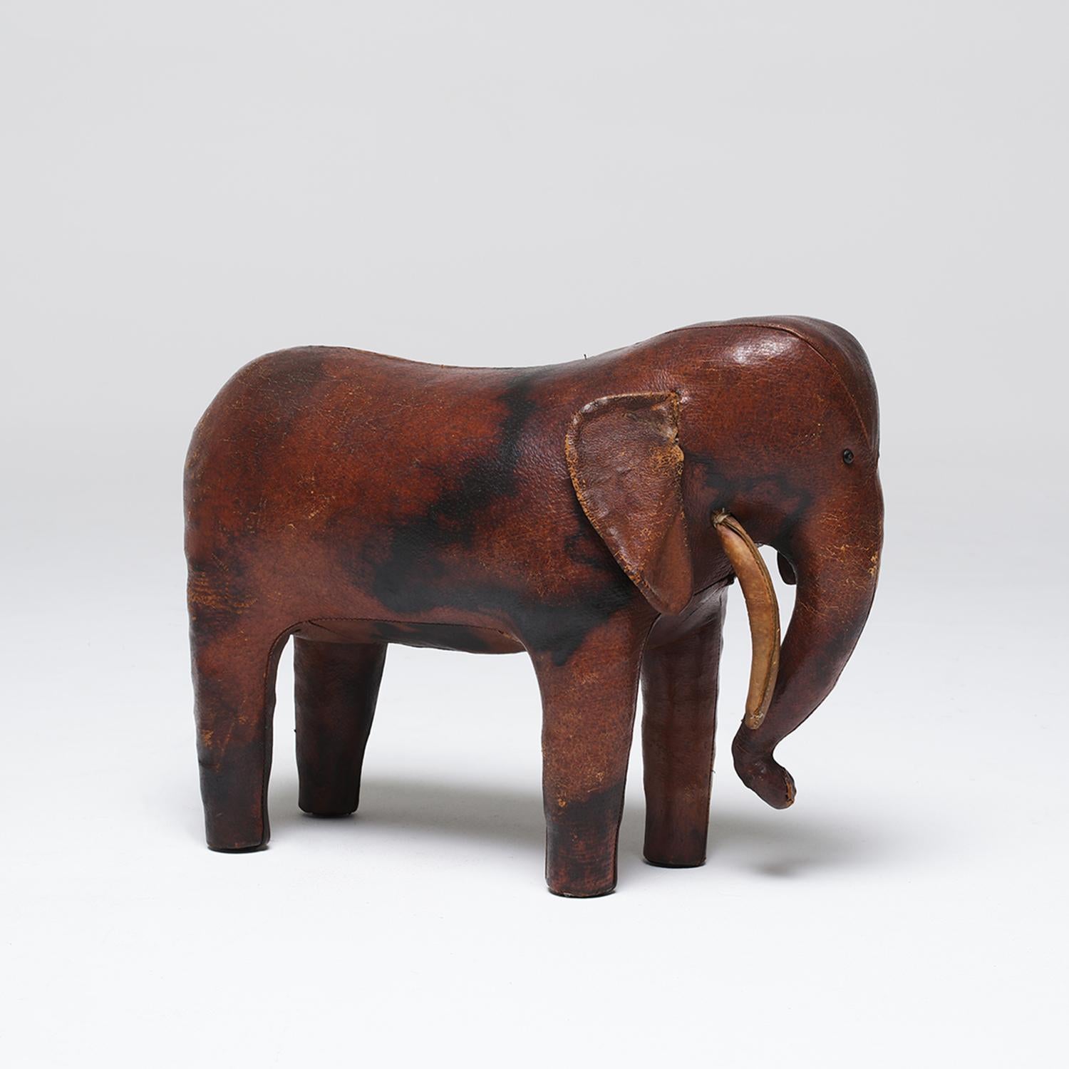 20th Century English Vintage Elephant Footstool by Dimitri Omersa For Sale 7