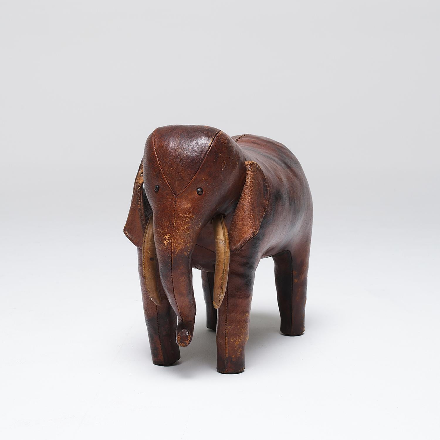 Mid-Century Modern 20th Century English Vintage Elephant Footstool by Dimitri Omersa For Sale