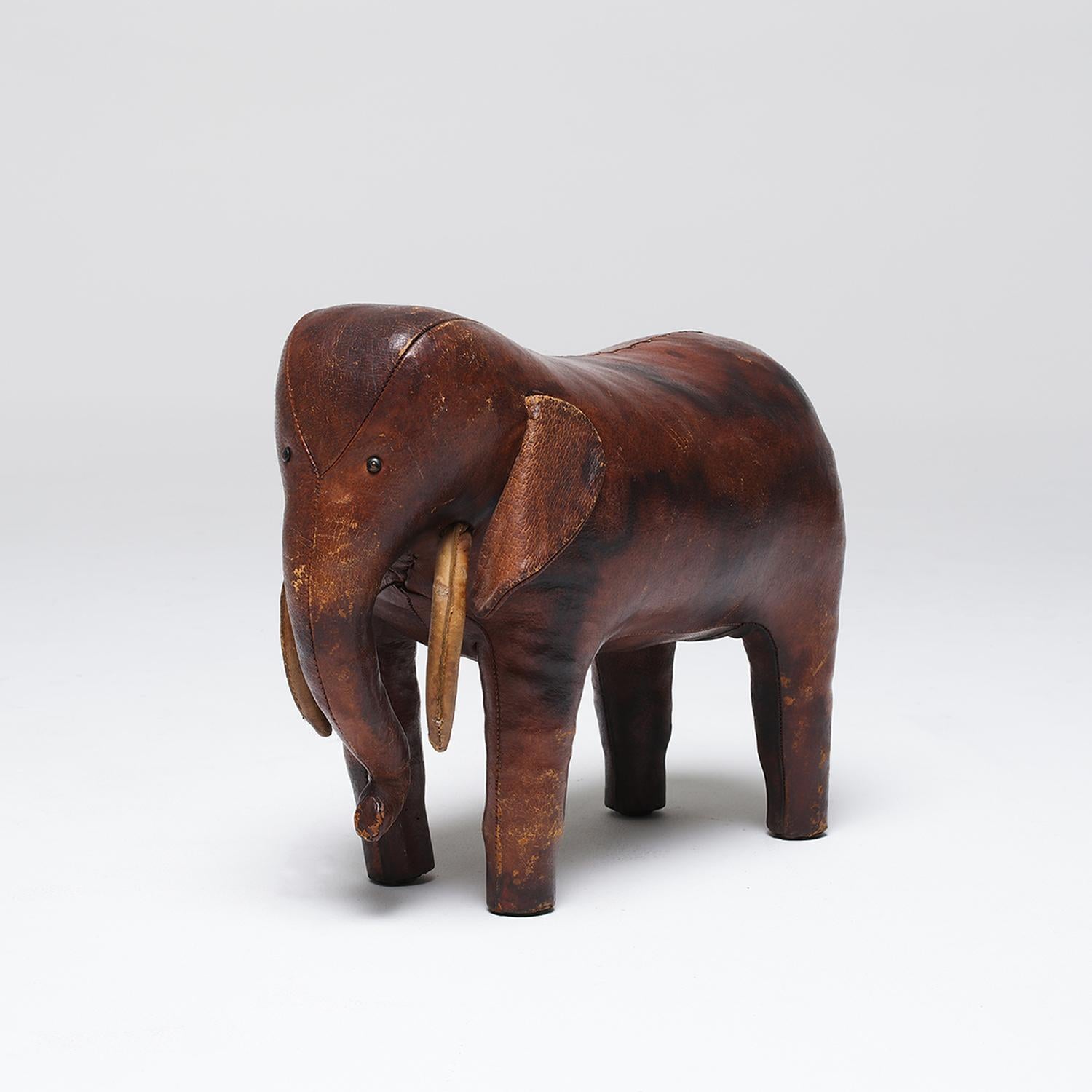 Hand-Crafted 20th Century English Vintage Elephant Footstool by Dimitri Omersa For Sale