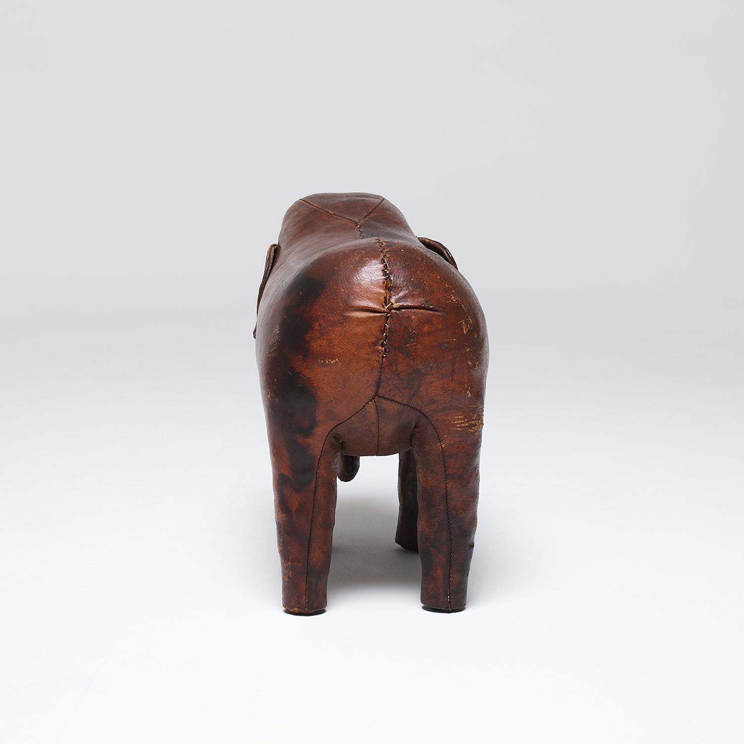 20th Century English Vintage Elephant Footstool by Dimitri Omersa For Sale 2