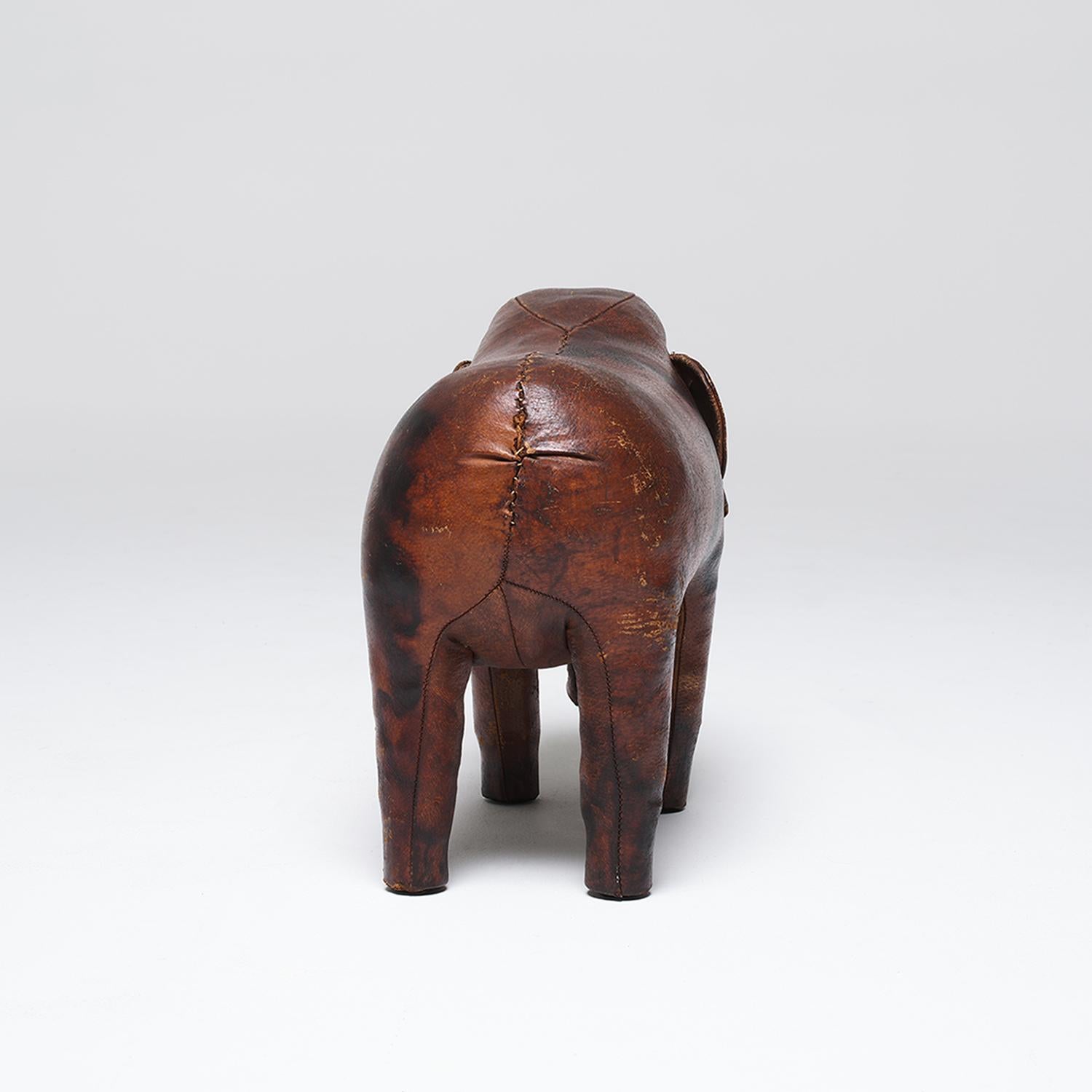 20th Century English Vintage Elephant Footstool by Dimitri Omersa For Sale 3