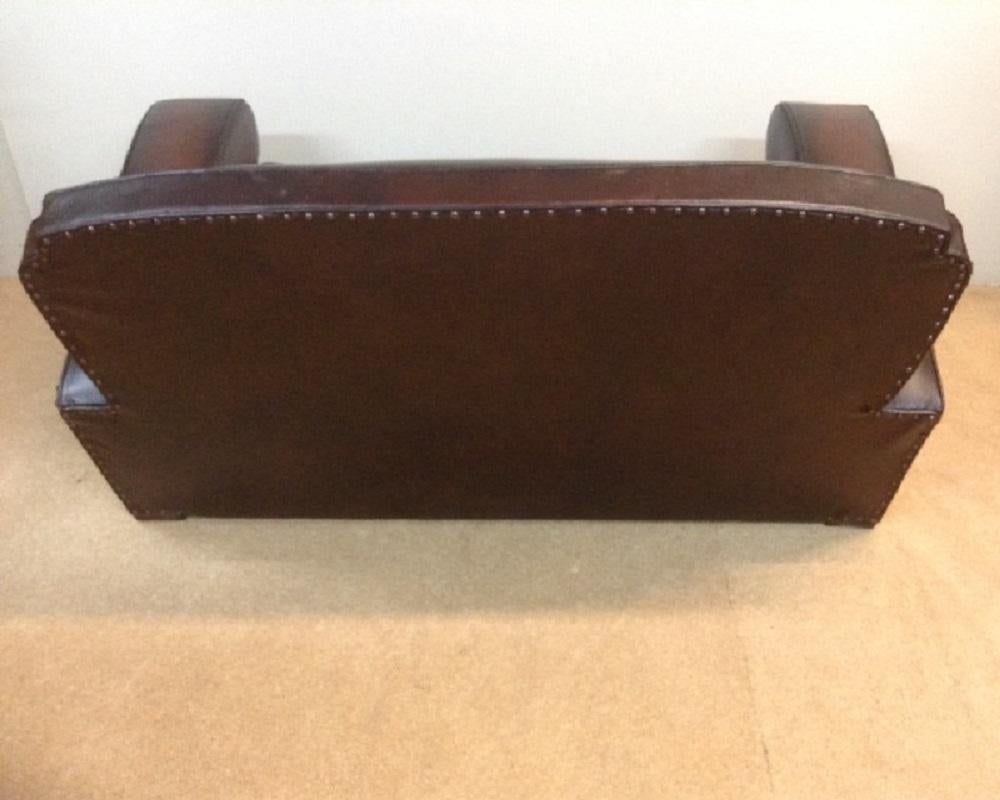 20th Century English Vintage Leather Couch 1