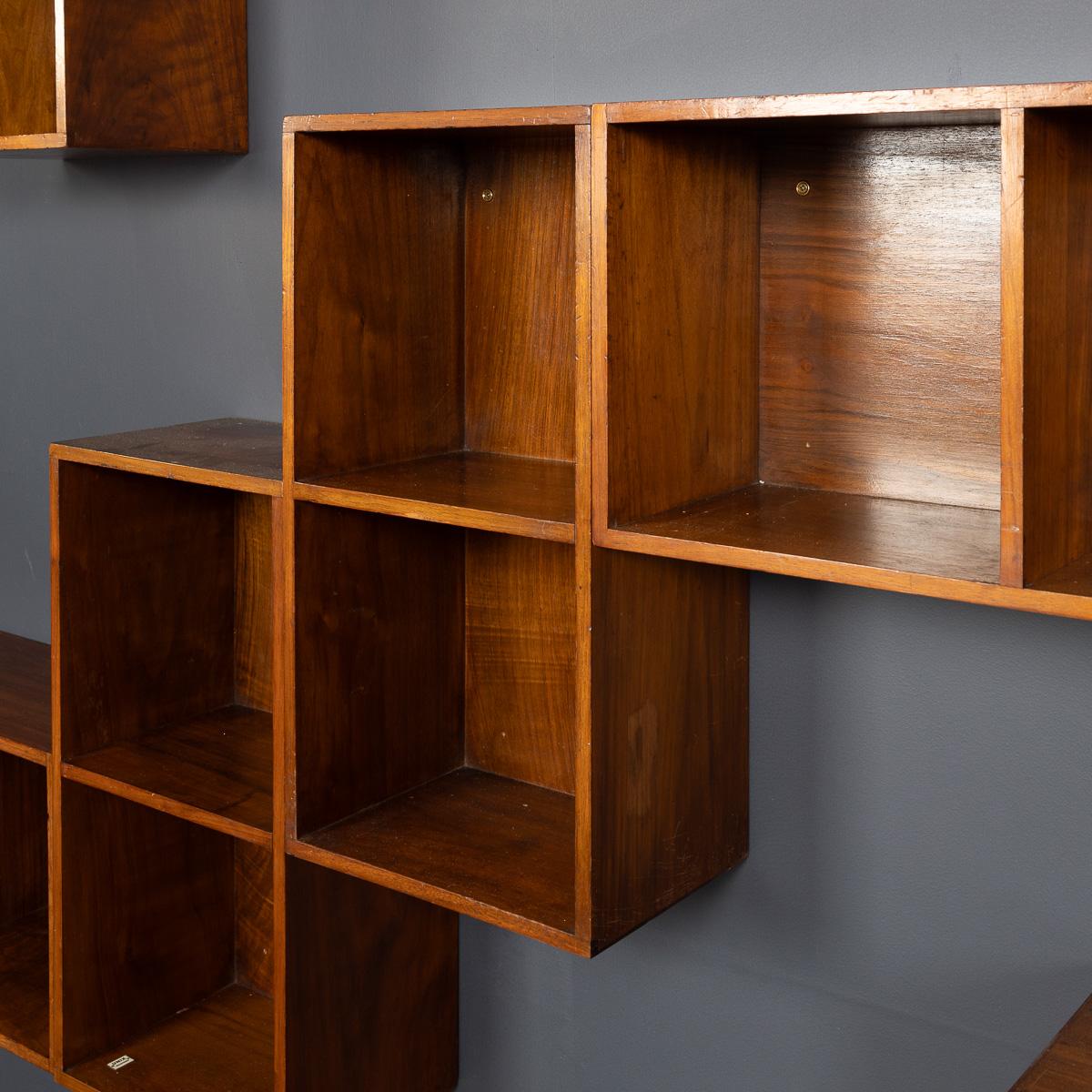 20th Century English Walnut Modular Shelving Boxes By Unix c.1960 For Sale 4