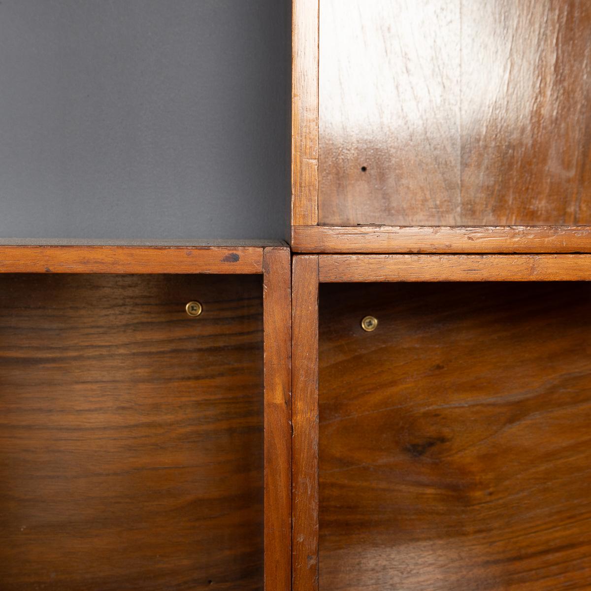 20th Century English Walnut Modular Shelving Boxes By Unix c.1960 For Sale 5
